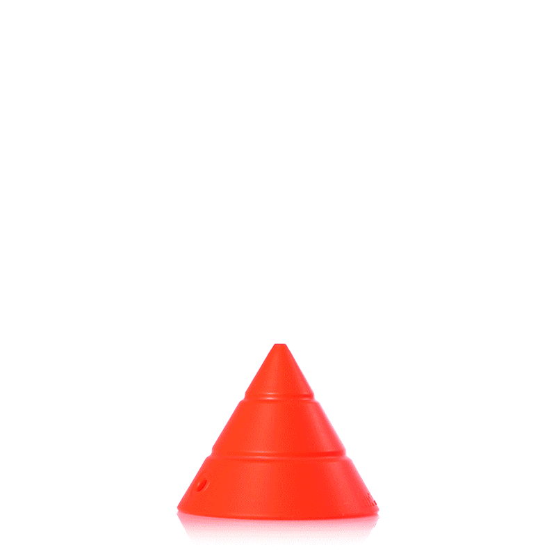 Animation of Hix silicone building cones by MOLUK in bright tropic colors, stacked and nested into different tower shapes.
