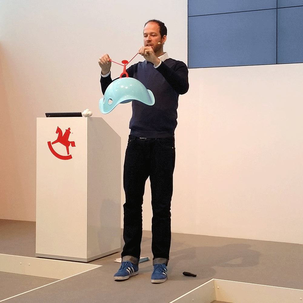 Images about the making and launch of Oogi, MOLUK's suction cup figure toy.