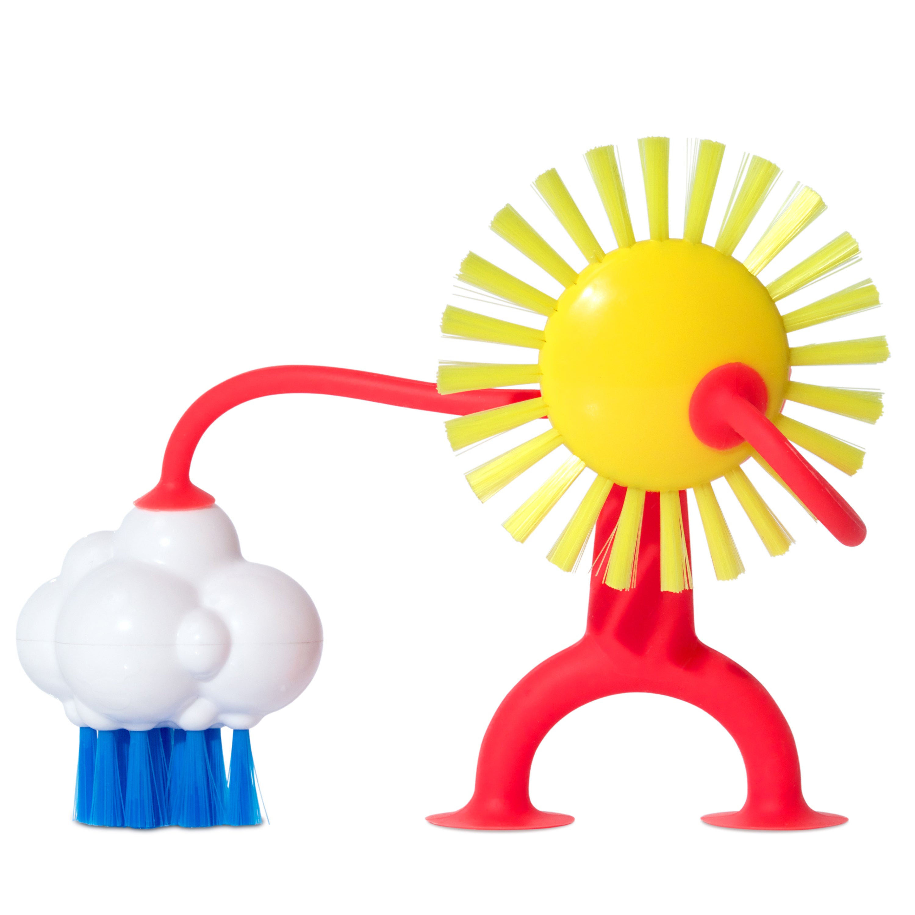 Pluï Brush Sunny and Cloudy by MOLUK – combined with a red Oogi suction cup figure.