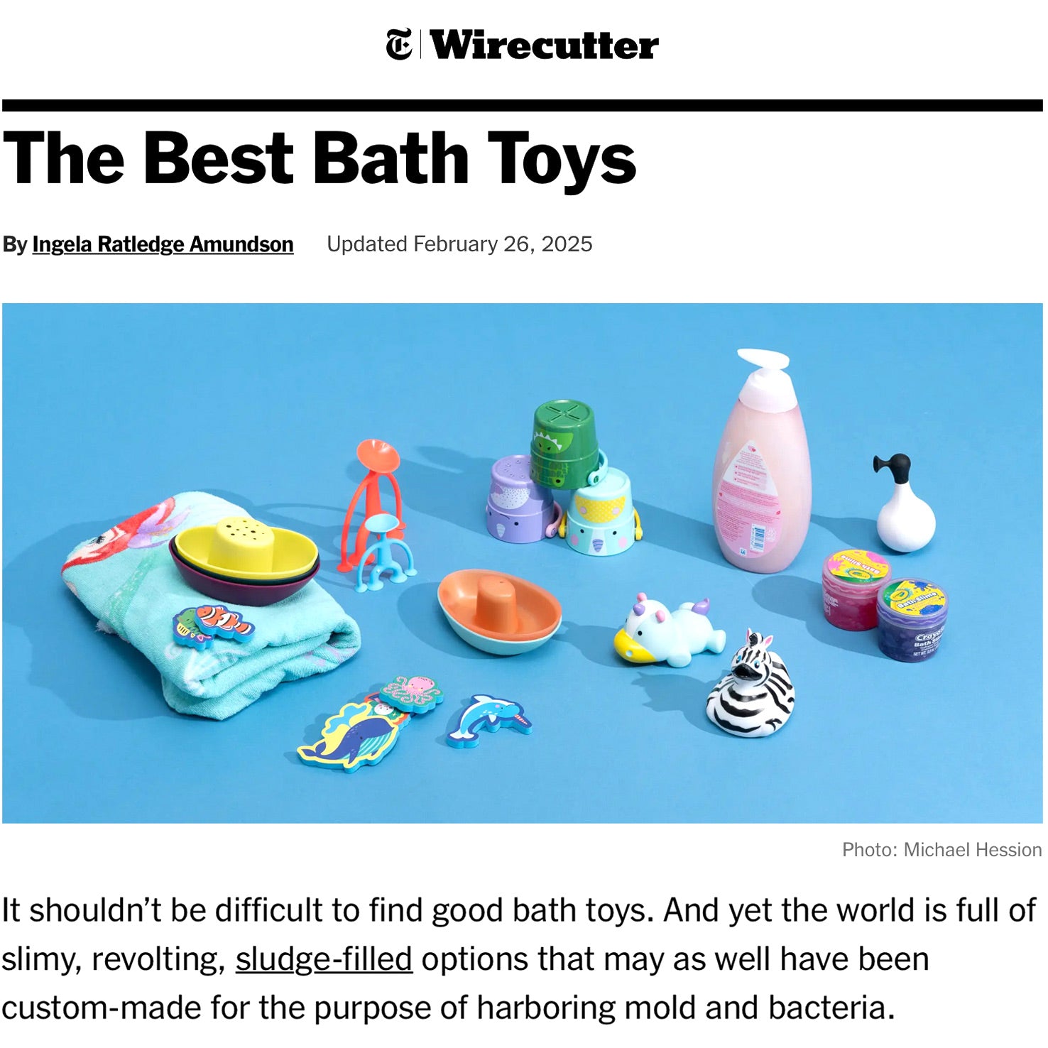 The New York Times Wirecutter is featuring 4 MOLUK water toys in its guide to the Best Bath Toys, including the Oogi Family, Plui Rain Cloud, Boi and Bilibo Mini.