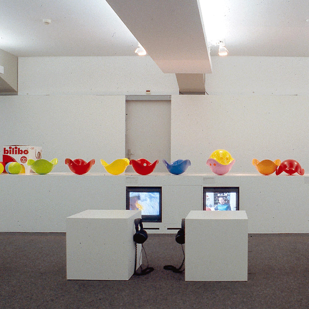Slides from the exhibition PLAY at the Design Museum Zurich, featuring Bilibo by MOLUK