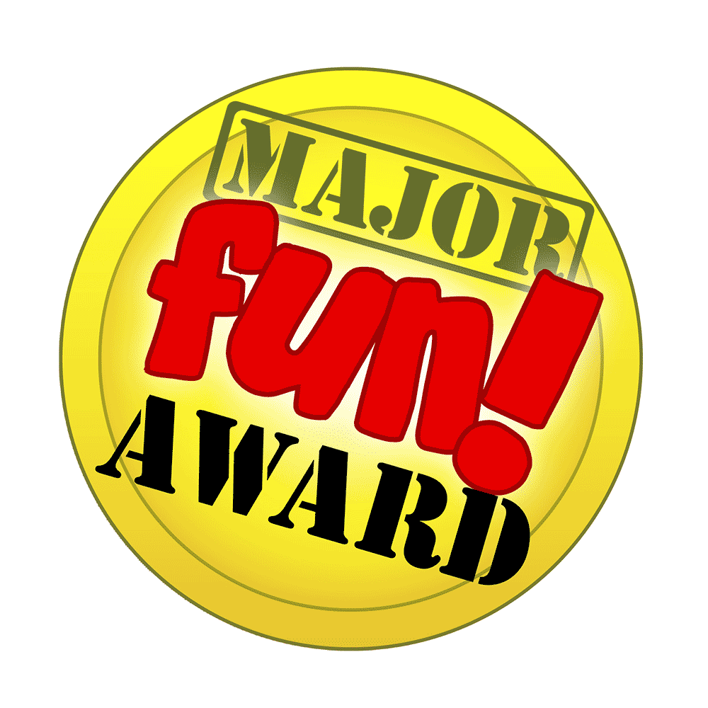 Major Fun Award logo, given to the entire MOLUK range in 2016