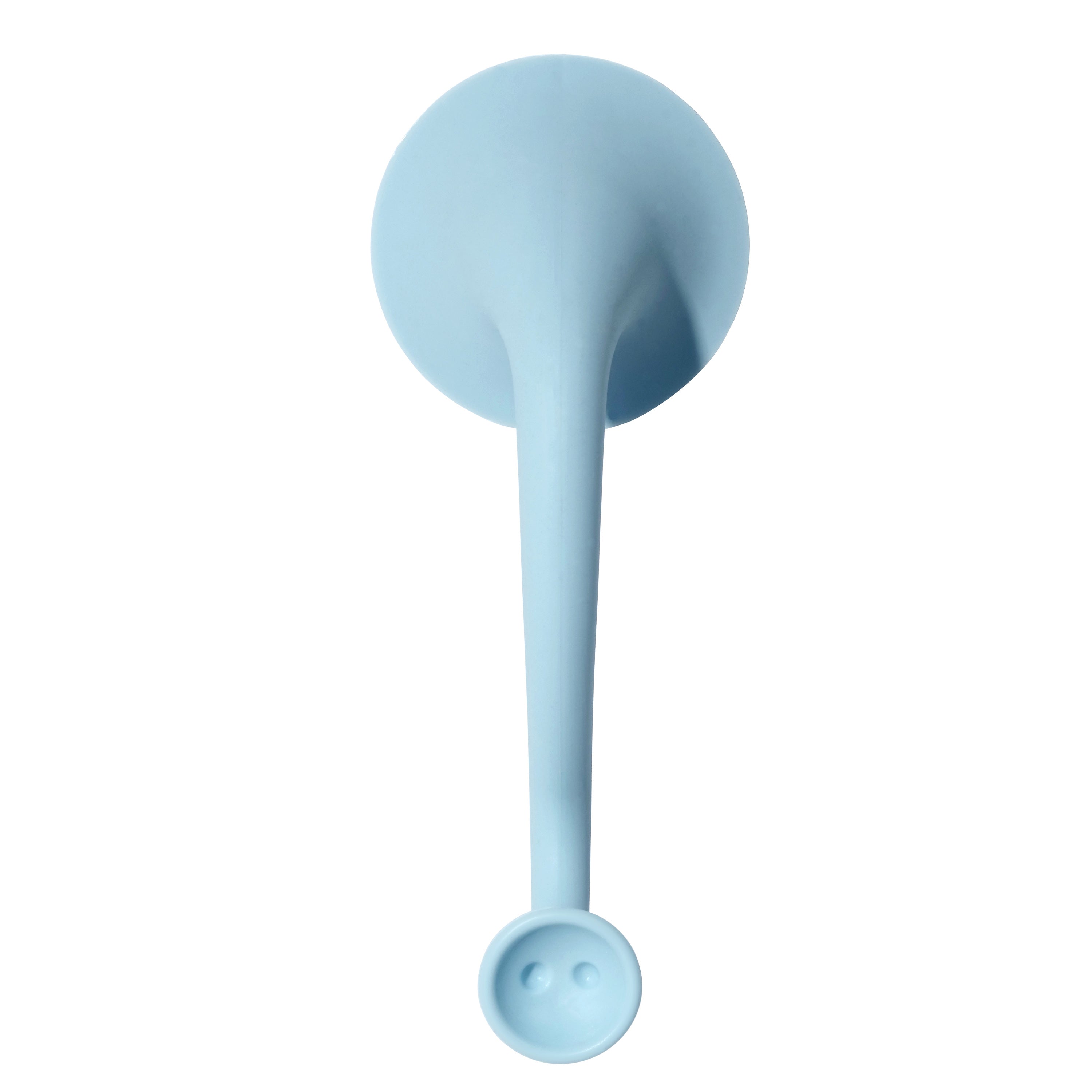 Oogifant by MOLUK, a light blue silicone suction cup toy shaped like an elephant trunk.