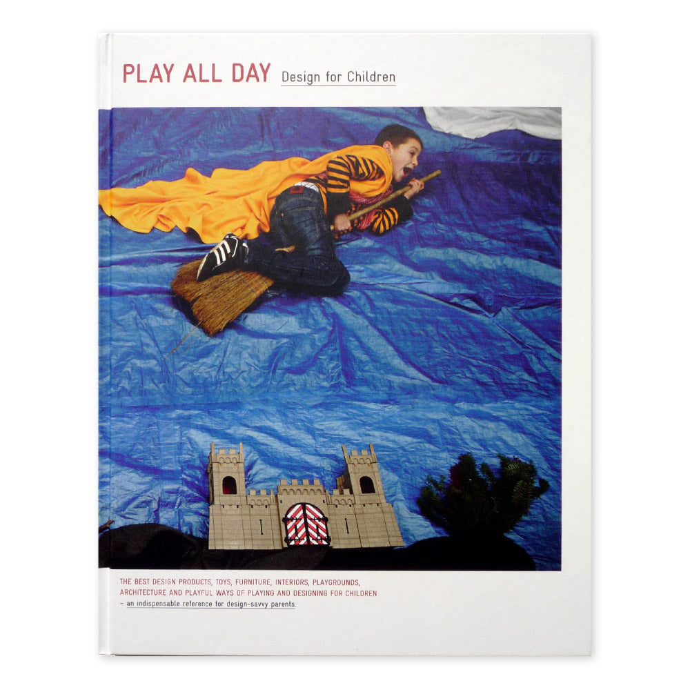 'Play All Day - Design for Children' book cover, featuring Bilibo by MOLUK.