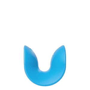 Ulu silicone wobble and fidget toys by MOLUK in rainbow colors, shown stacking and nesting.